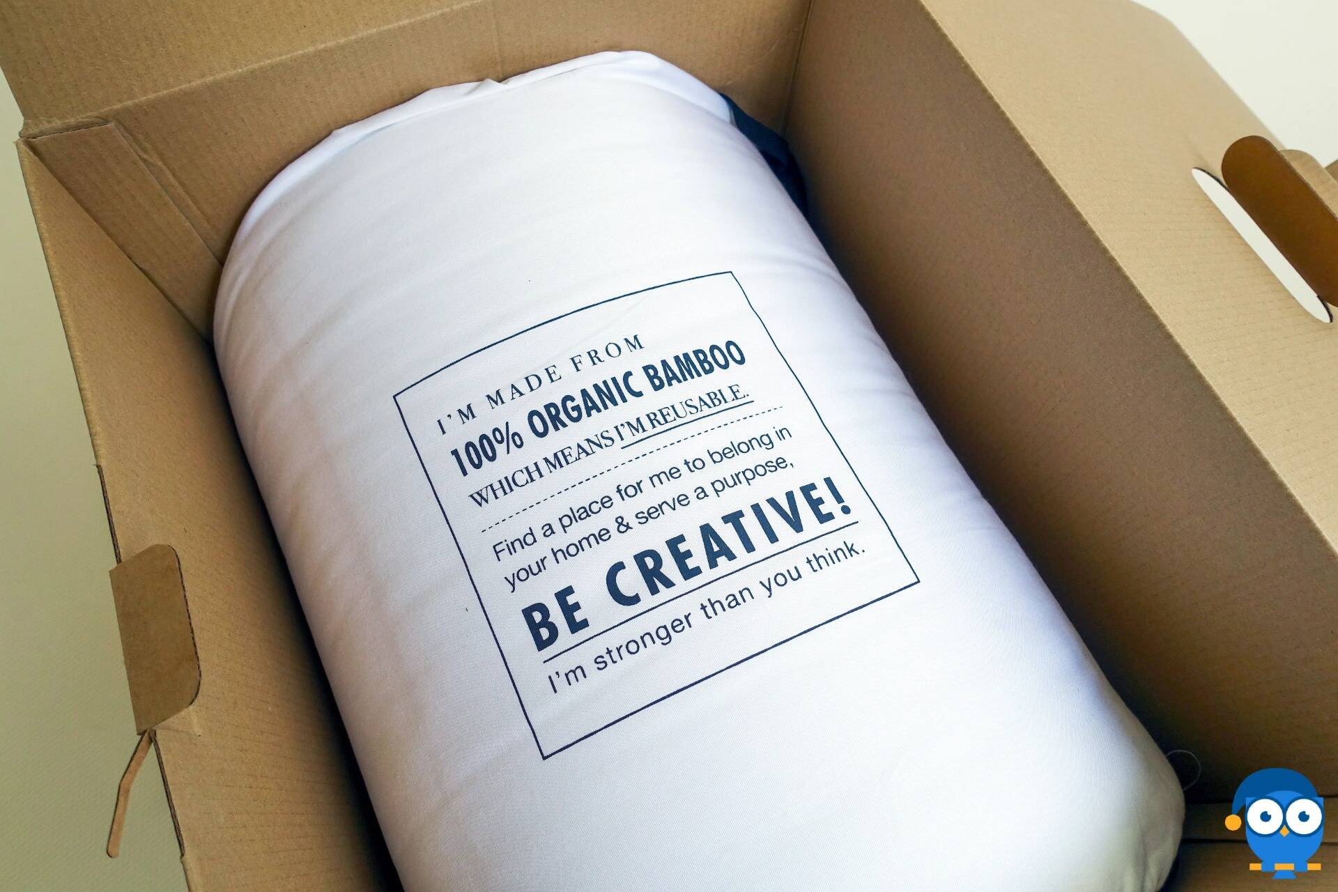 Panda duvet in bamboo bag